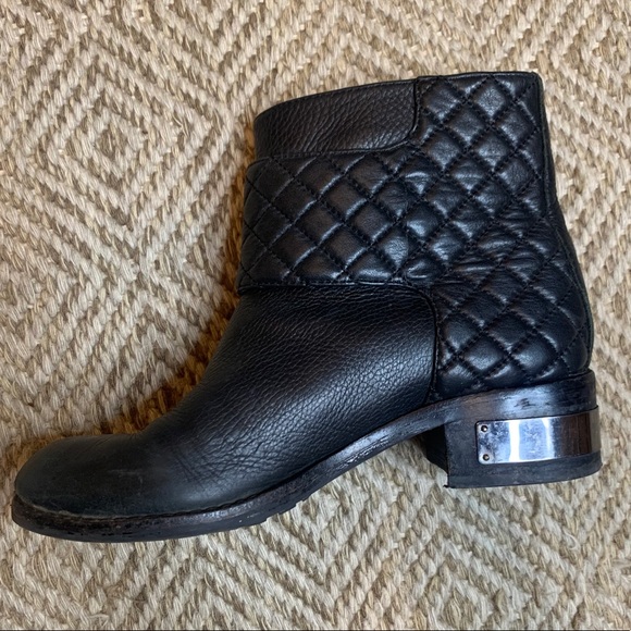 Vince Camuto Black Leather Booties - Picture 2 of 12
